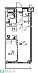 S-RESIDENCEkitatoda 1LDKの間取図画像