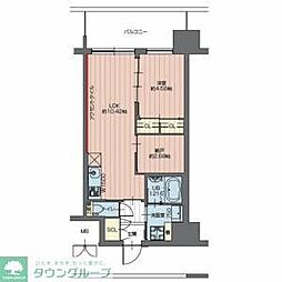 プレジオ川口 1LDKの間取図画像