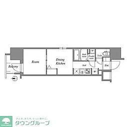 オーパスホームズ川口 1DKの間取図画像