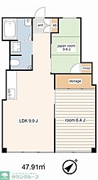 目白武蔵野マンション 2LDKの間取図画像