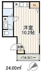 ヌーベルナッツ ワンルームの間取図画像