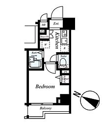 メイクスデザイン板橋本町 1Kの間取図画像