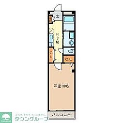 エスタシオ 1Kの間取図画像