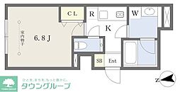 レーヴレジデンス駒込 1Kの間取図画像