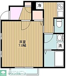 PRENDRE赤羽 1Kの間取図画像