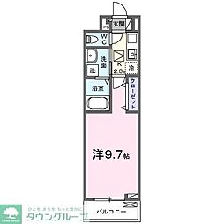 ヒカルサ東川口 1Kの間取図画像