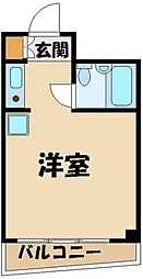 ジュヒロプラザ赤羽 1Kの間取図画像