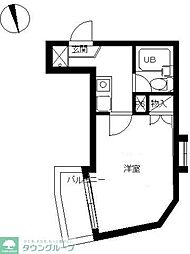 スカイコート戸田公園4 1Kの間取図画像