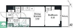 ラティエラ秋葉原 1DKの間取図画像
