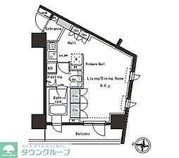 ParkAxis本郷の杜 1Kの間取図画像