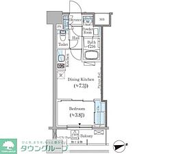 パークアクシス御茶ノ水ヒルトップ 1DKの間取図画像