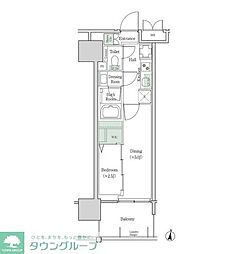 ブルックサイドレジデンス木場 2Kの間取図画像