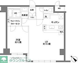 カスタリアお茶の水 1LDKの間取図画像