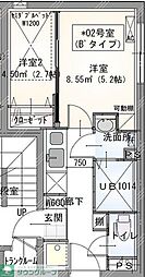 千代田区神田佐久間町3丁目マンション 2Kの間取図画像
