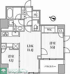 Dimus大手町NORTH 2LDKの間取図画像