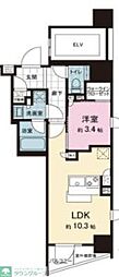 ザ・ライオンズミレス蔵前 1LDKの間取図画像