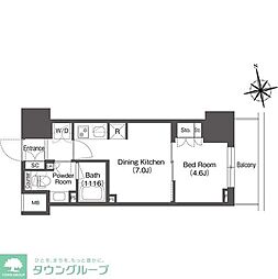 コンフォリア東上野 1DKの間取図画像