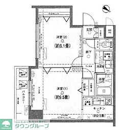 ヴェルト日本橋シティ 2Kの間取図画像