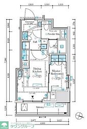 PARKLUXE神田 1DKの間取図画像