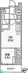 nido蔵前レジデンス 1DKの間取図画像