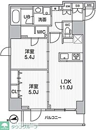 S-RESIDENCE新御徒町chiaro 2LDKの間取図画像