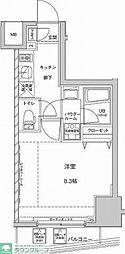 ジェノヴィア東大前グリーンヴェール 1Kの間取図画像