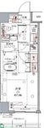 クレヴィスタ亀戸2 1Kの間取図画像