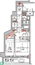 ハーモニーレジデンス東京イーストコア#005 1LDKの間取図画像
