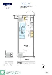 プラウドフラット清澄通り 1Kの間取図画像