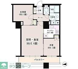 スカイライトタワー 2LDKの間取図画像