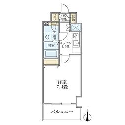 KDX吾妻橋レジデンス 1Kの間取図画像