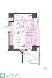 ZOOM東神田 1LDKの間取図画像