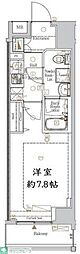 ヴァローレクオリタ浅草橋 1Kの間取図画像