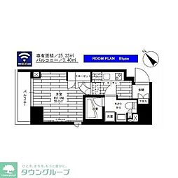 ステージファースト蔵前アジールコート 1Kの間取図画像
