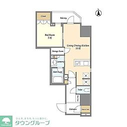 LIGHTTERRACE秋葉原 1LDKの間取図画像