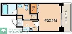 レジディア新川 1Kの間取図画像