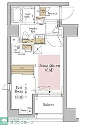 Urbanex文京本郷 1DKの間取図画像
