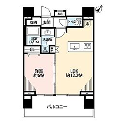 プレール・ドゥーク押上4 1LDKの間取図画像