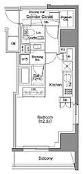 ザ・パークハビオSOHO大手町 ワンルームの間取図画像