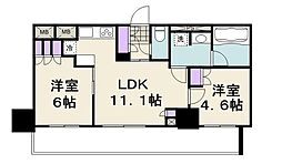 パークアクシス東陽町・親水公園 2LDKの間取図画像