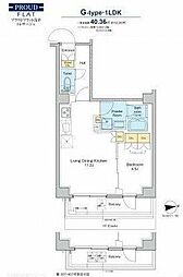 プラウドフラット浅草トレサージュ 1LDKの間取図画像