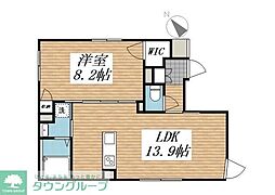 CREAL文京千石II 1LDKの間取図画像