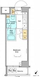 プラウドフラット根津谷中 1Kの間取図画像