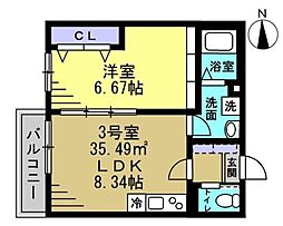 間取図画像 1LDK