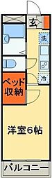 レオパレスBloomSumi 1Kの間取図画像
