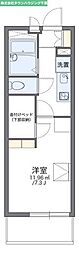 レオパレスメルベーユSOGA 1Kの間取図画像