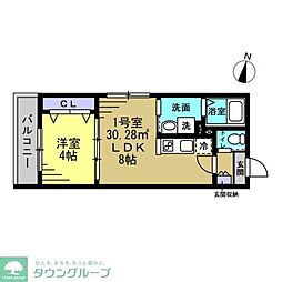 Solare本千葉 1LDKの間取図画像