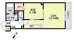 ミリアビタ大森台 1LDKの間取図画像