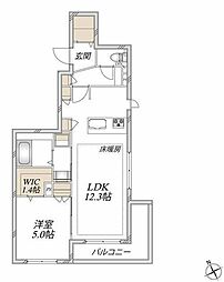 スカイメゾンYAWATA 1LDKの間取図画像