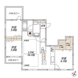 Rampart 3LDKの間取図画像